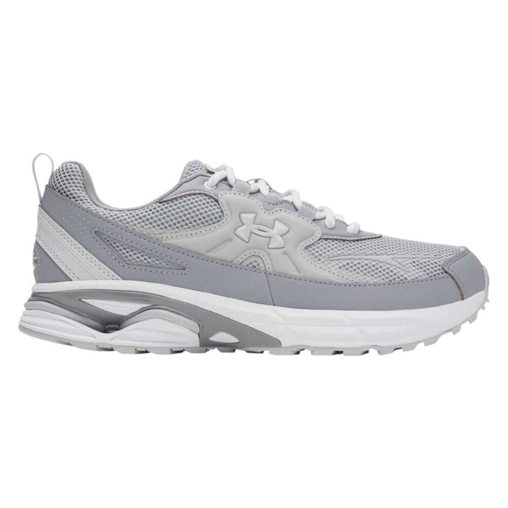 Under Armour Womens/Ladies Apparition Tech Logo Leather Sneakers / Frost Gray
